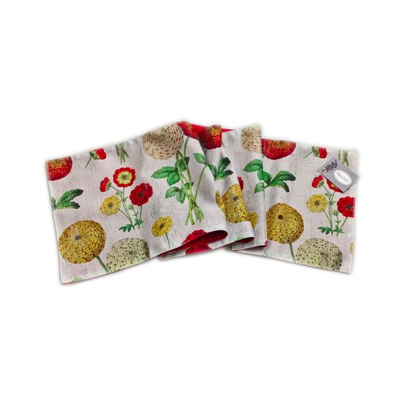 Gallic Rooster Floral By Suzanne Nicoll Table Runner 13x72 inches - Picture 2 of 2